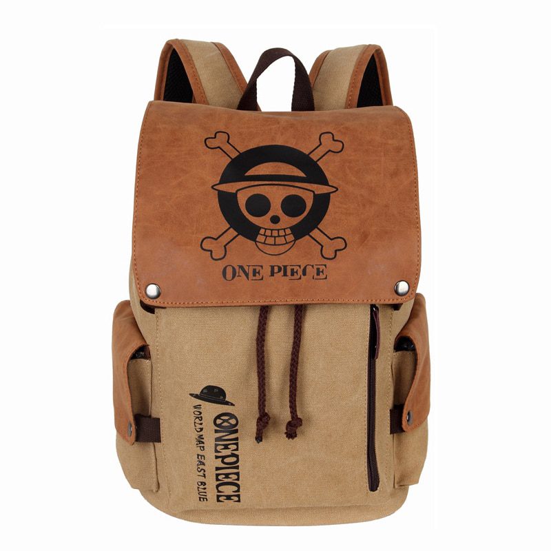 Anime Backpack Travel Bagpack Luffy One Piece Cosplay Eren Bag Cartoon Canvas Outdoor Teenagers Schoolbag