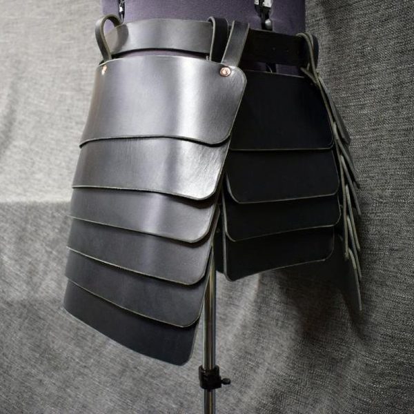 Medieval Viking Knight Leg Armor Leather Tassets Belt Renaissance Larp Celtic King Battle Skirt