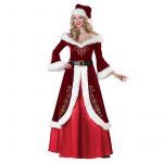 Christmas Cosplay Couple Santa Claus and Retro Princess Dress