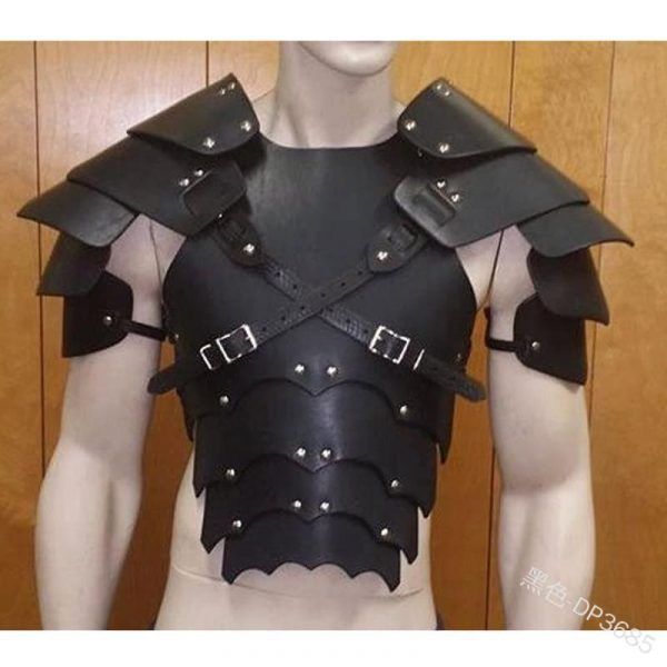 Men Medieval Vintage Costume Armor Cosplay Accessory Gothic Warrior Knight Shoulder