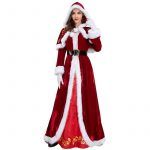 Plus Size Deluxe Velvet Adults Christmas Costume Cosplay Santa Claus Clothes Fancy Dress