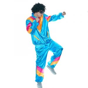 80's Purim Hippie Costume Shell Suit Party Fancy Dress Up for Men and Women