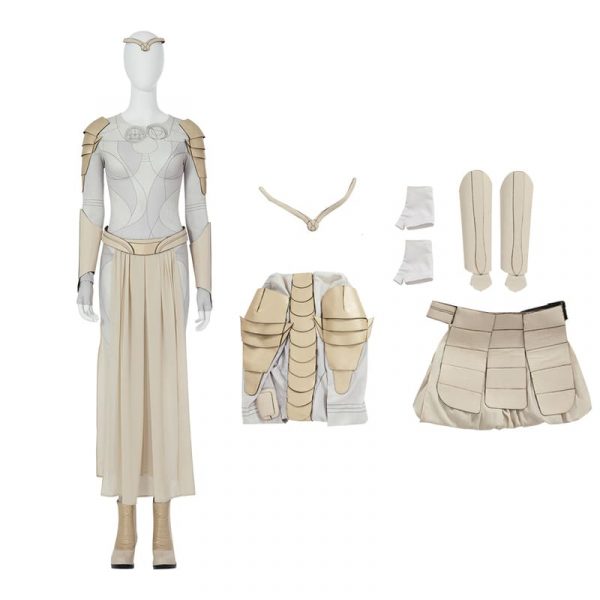 Thena Battle Uniform Halloween Eternal Superhero Jumpsuit With Shoes