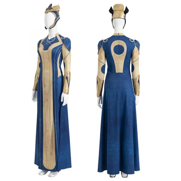 Fancy Halloween Ajak Stage Performance Uniform Eternal Superhero Cosplay Costume With Headgear