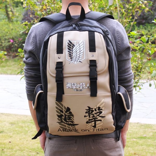 Anime Backpack Attack On Titan Anime Men’s Bag Cartoon Backpack