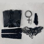 Anime DEATH NOTE Misa Amane Cosplay Costumes Misa Black Dress