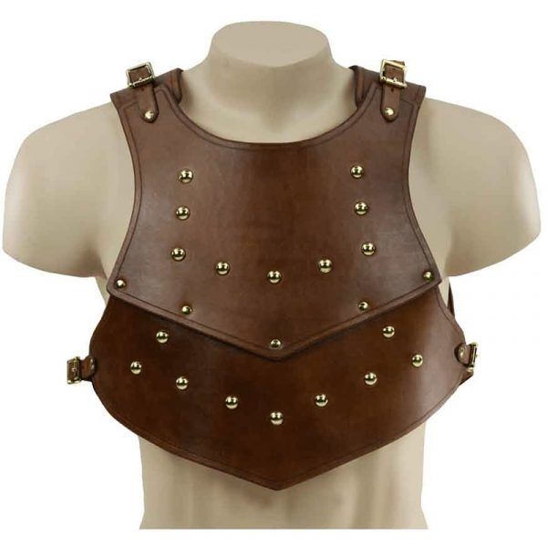 Medieval Spartan Gladiator Leather Cuirass Chest Body Armor Viking Costume Vest Larp Outfit