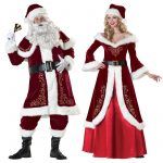 Christmas Cosplay Couple Santa Claus and Retro Princess Dress