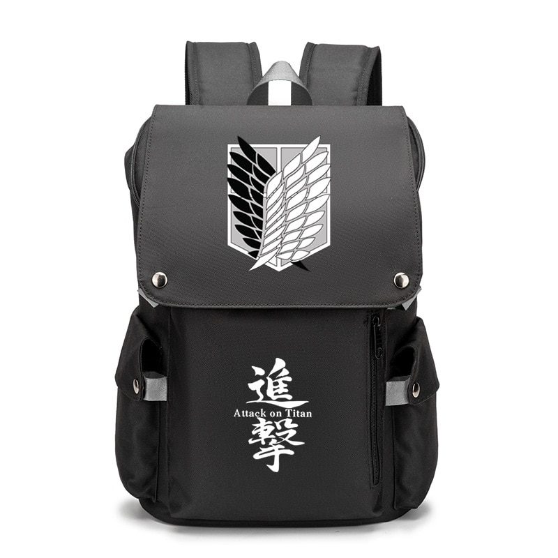 Anime Backpack Attack On Titan Cartoon Laptop Bags Bookbags Daily Bagpack Large Capacity Travel Rucksack