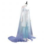 Queen Elsa Ahtohallan Cave Snow Flake Dress Cosplay Costume