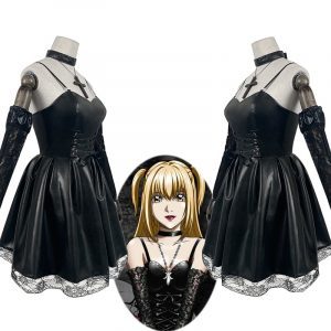 Anime DEATH NOTE Misa Amane Cosplay Costumes Misa Black Dress