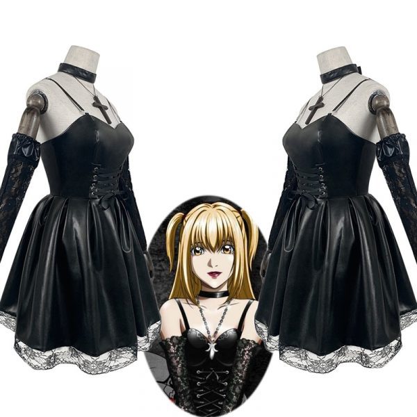 Anime DEATH NOTE Misa Amane Cosplay Costumes Misa Black Dress