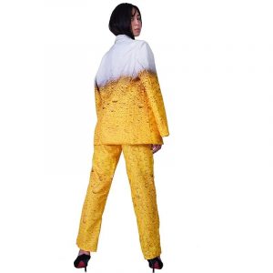 Oktoberfest Suit Fancy Dress Yellow Beer Costume for Women