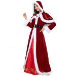 Plus Size Deluxe Velvet Adults Christmas Costume Cosplay Santa Claus Clothes Fancy Dress