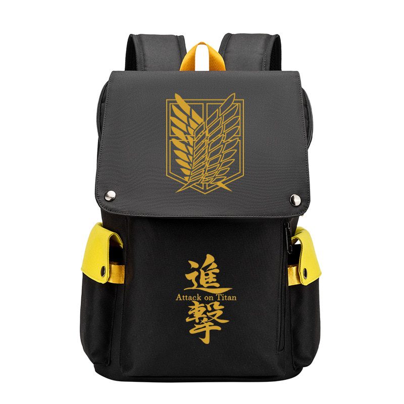 Anime Backpack Attack On Titan Cartoon Laptop Bags Bookbags Daily Bagpack Large Capacity Travel Rucksack