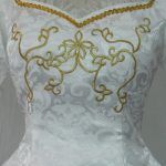 Movie Princess Rapunzel Cosplay Costume Adult Women White Wedding Dress