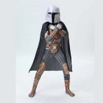 Kids Mandalorian Cosplay Costume Fancy Children Jumpsuit Cloak Cape Outfit