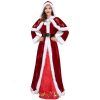 Plus Size Deluxe Velvet Adults Christmas Costume Cosplay Santa Claus Clothes Fancy Dress