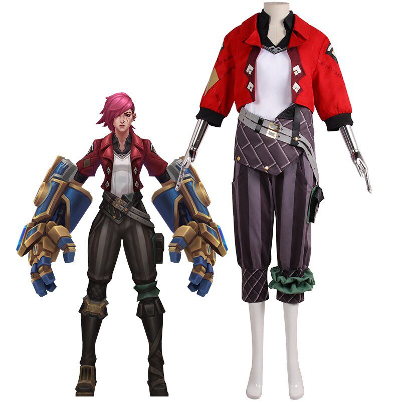 Anime Game LOL Vi  Arcane Costume Cosplay