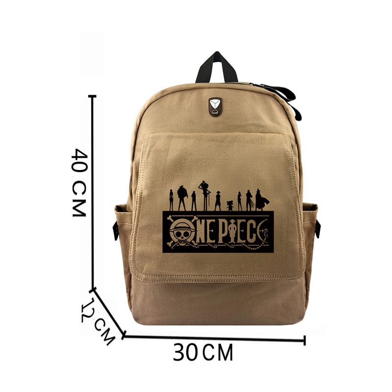 Anime Backpack Travel Bagpack Luffy One Piece Cosplay Eren Bag Cartoon Canvas Outdoor Teenagers Schoolbag
