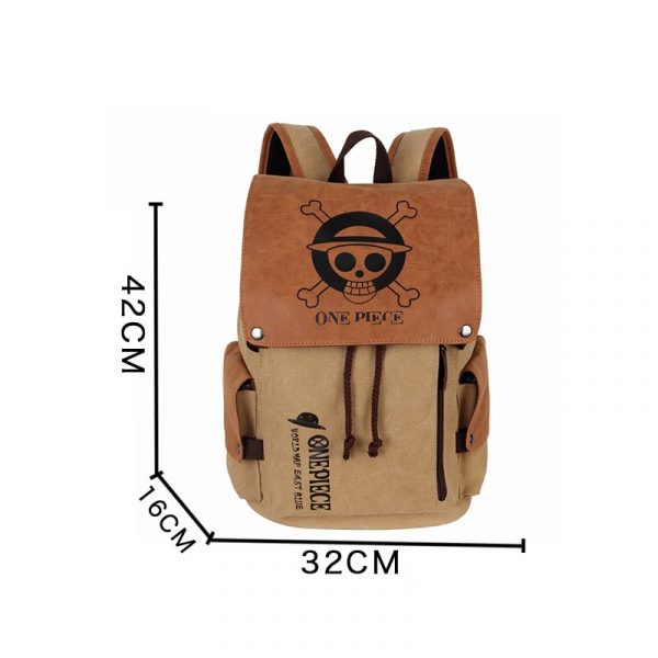 Anime Backpack Travel Bagpack Luffy One Piece Cosplay Eren Bag Cartoon Canvas Outdoor Teenagers Schoolbag