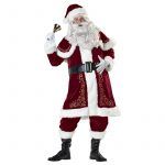 Christmas Cosplay Couple Santa Claus and Retro Princess Dress