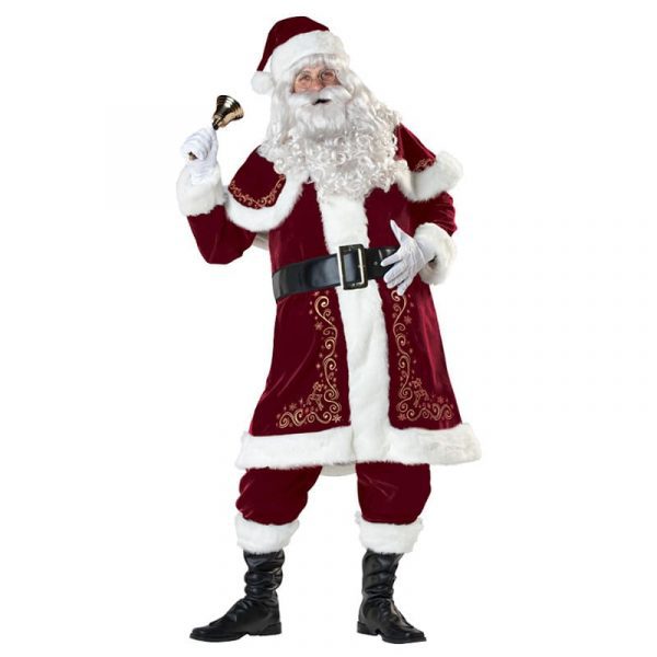 Christmas Cosplay Couple Santa Claus and Retro Princess Dress