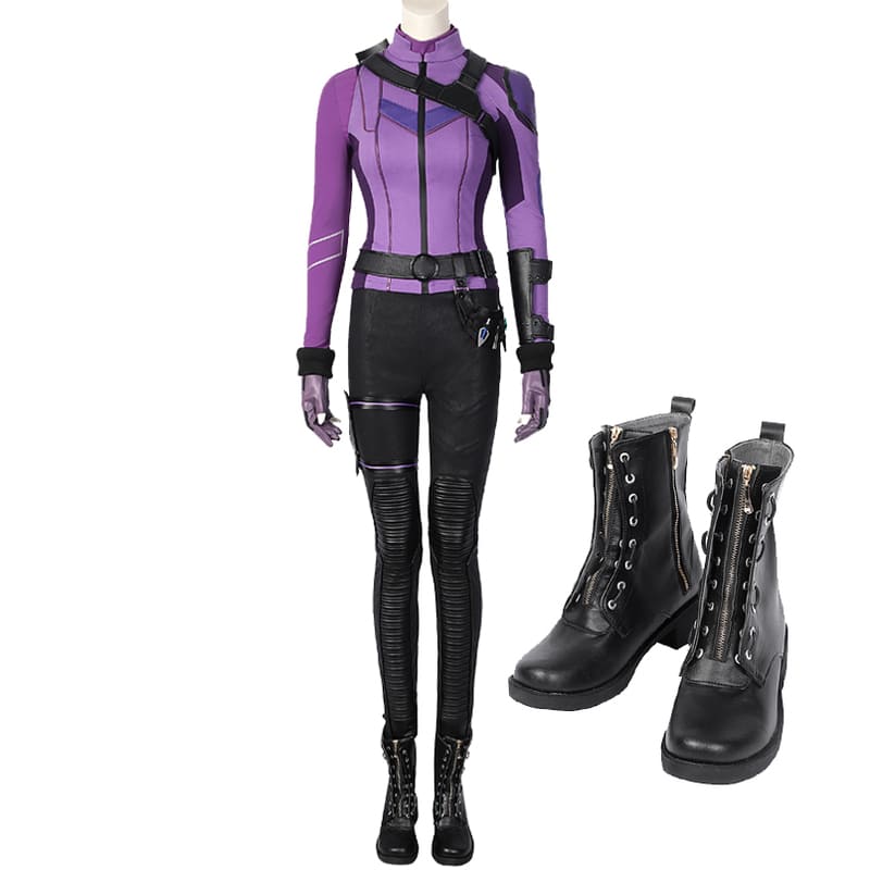 Kate Bishop Cosplay Outfit Hawk Costume with Quiver Arrow Props
