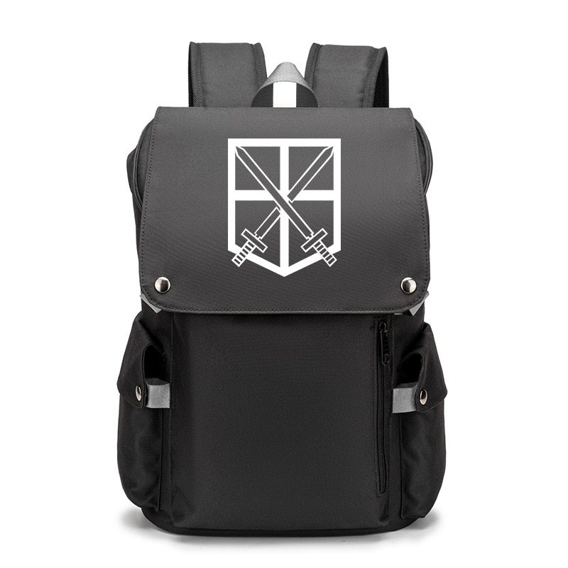 Anime Backpack Attack On Titan Cartoon Laptop Bags Bookbags Daily Bagpack Large Capacity Travel Rucksack