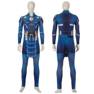 Ikaris Blue Battle Uniform Movie Eternal Superhero Cosplay Costume