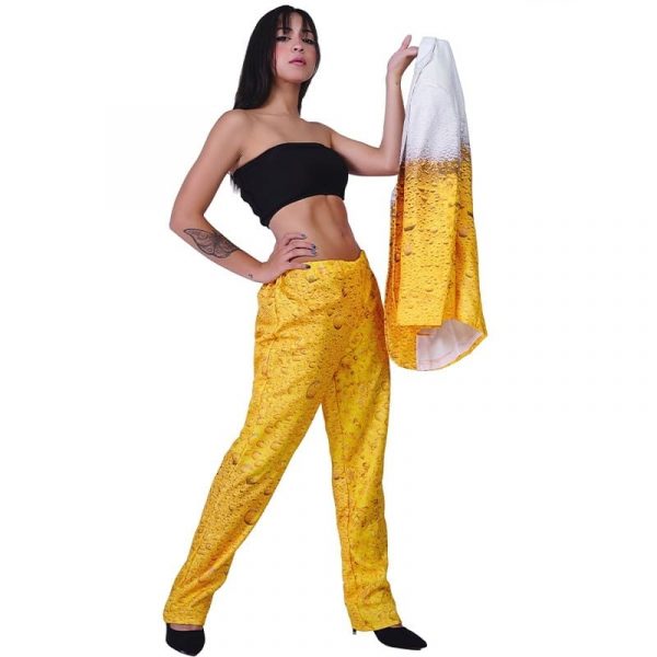 Oktoberfest Suit Fancy Dress Yellow Beer Costume for Women