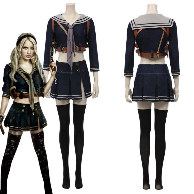 Sucker Punch Baby Doll Dress Suit Cosplay Costume for Women Girls