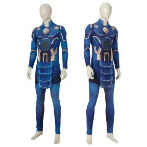Ikaris Blue Battle Uniform Movie Eternal Superhero Cosplay Costume
