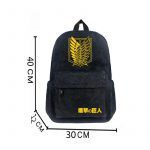 Anime Backpack Attack on Titan Backpacks Cartoon Canvas SchoolBag