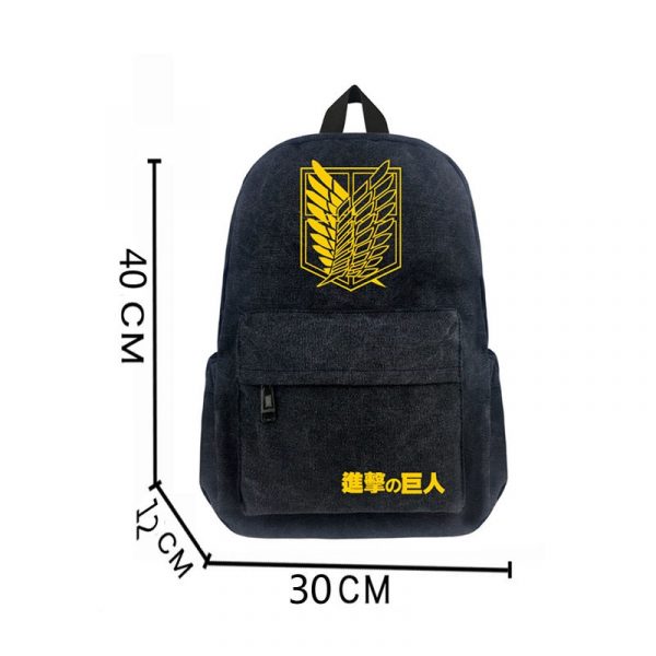 Anime Backpack Attack on Titan Backpacks Cartoon Canvas SchoolBag