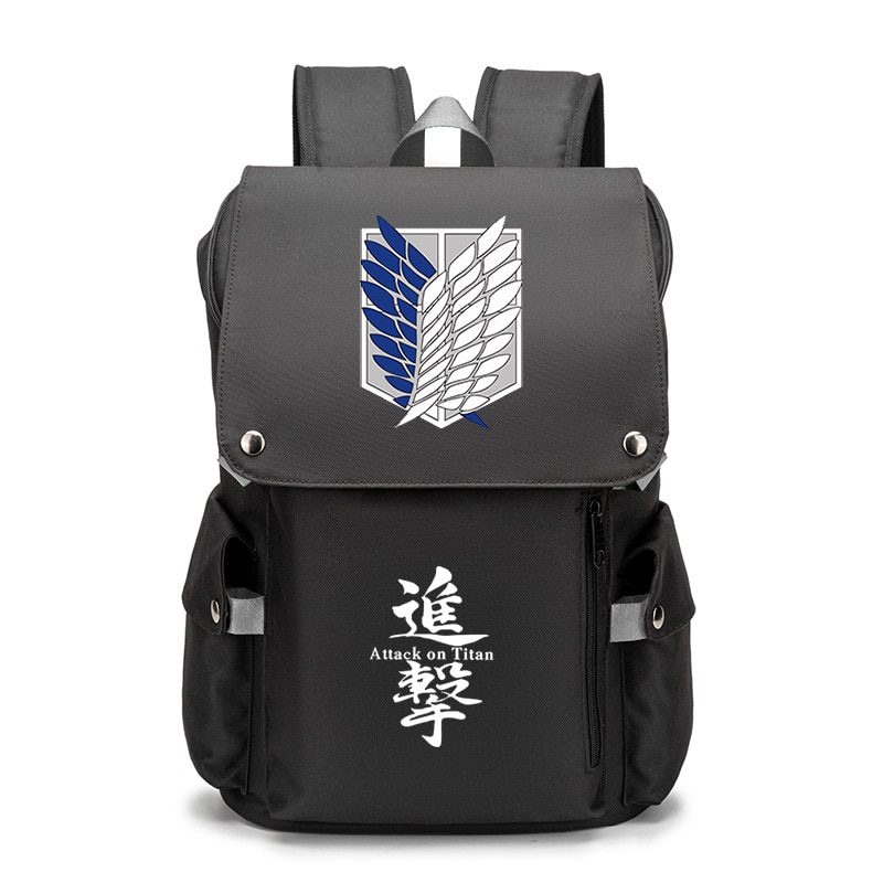 Anime Backpack Attack On Titan Cartoon Laptop Bags Bookbags Daily Bagpack Large Capacity Travel Rucksack