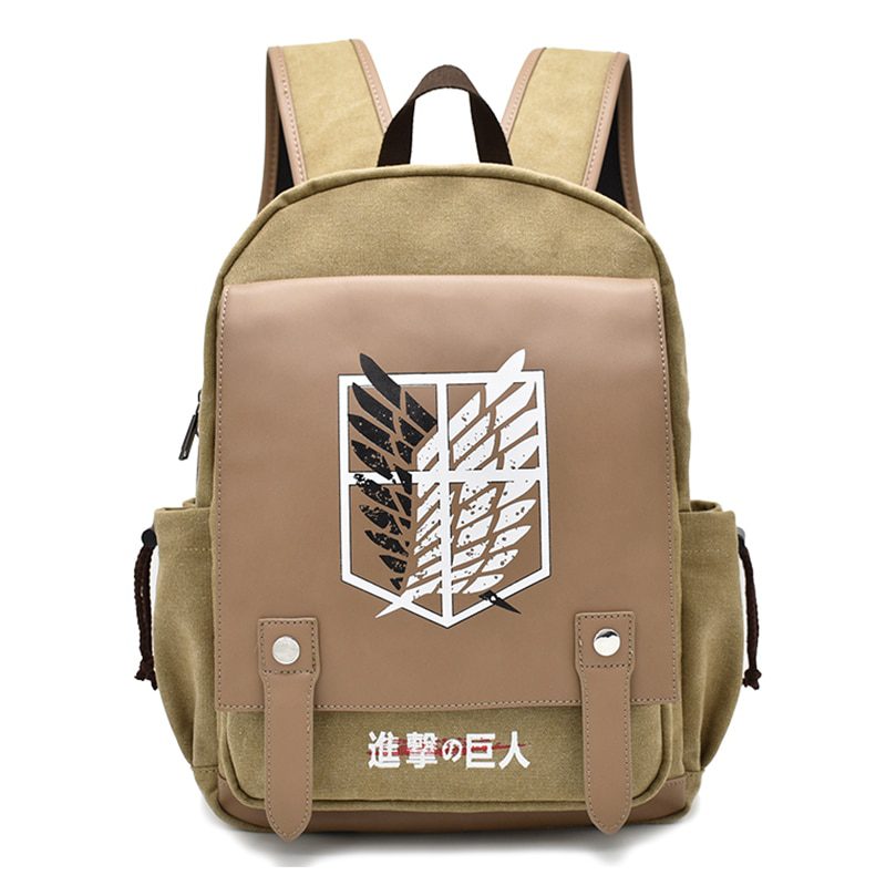 Anime Backpack Attack on Titan Backpacks Cartoon Canvas SchoolBag