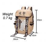 Anime Backpack Attack On Titan Anime Cosplay Eren Bag Cartoon Canvas Backpack Shingeki No Kyojin Schoolbag