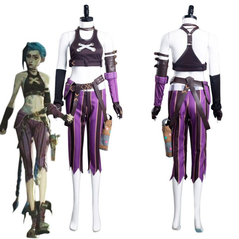 LOL Christmas Arcane Jinx Cosplay Costume Uniform Outfits