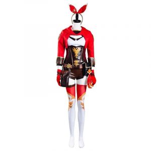Game Genshin Impact Amber Cosplay Costume Outfit