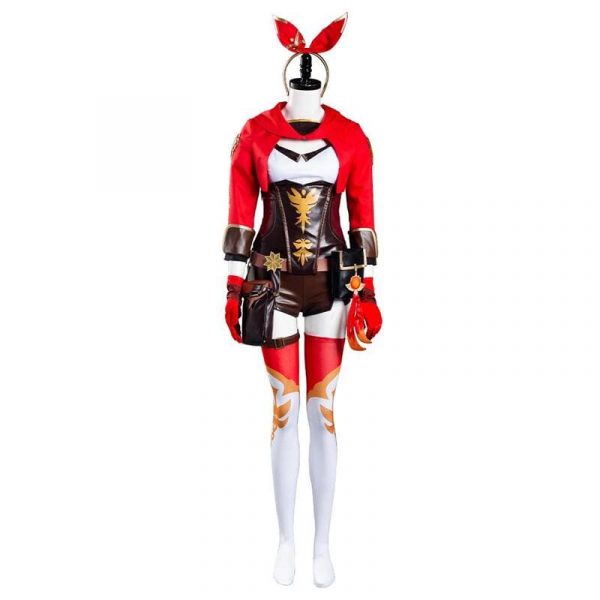 Game Genshin Impact Amber Cosplay Costume Outfit