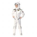 Kids Astronaut Jumpsuit with Helmet Fancy Cosmonaut Cosplay Costume