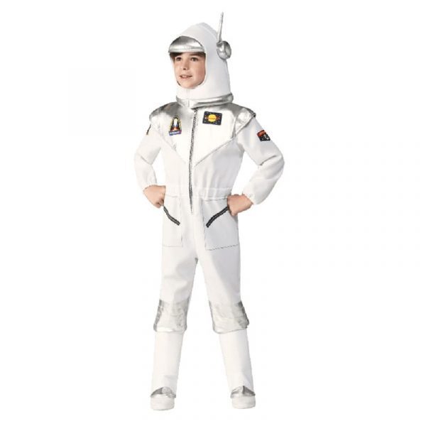 Kids Astronaut Jumpsuit with Helmet Fancy Cosmonaut Cosplay Costume