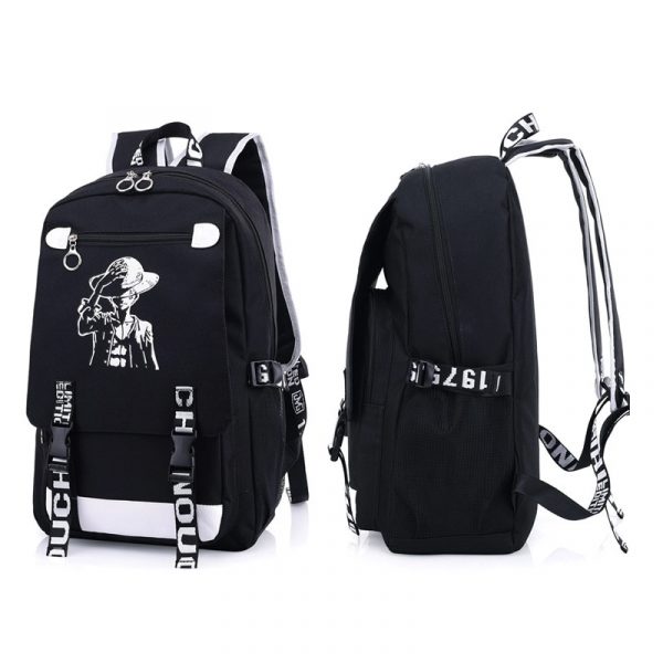 Luffy One Piece Anime Backpacks High Quality Unisex Cartoon Bags Teenagers Mochila Laptop Backpacks