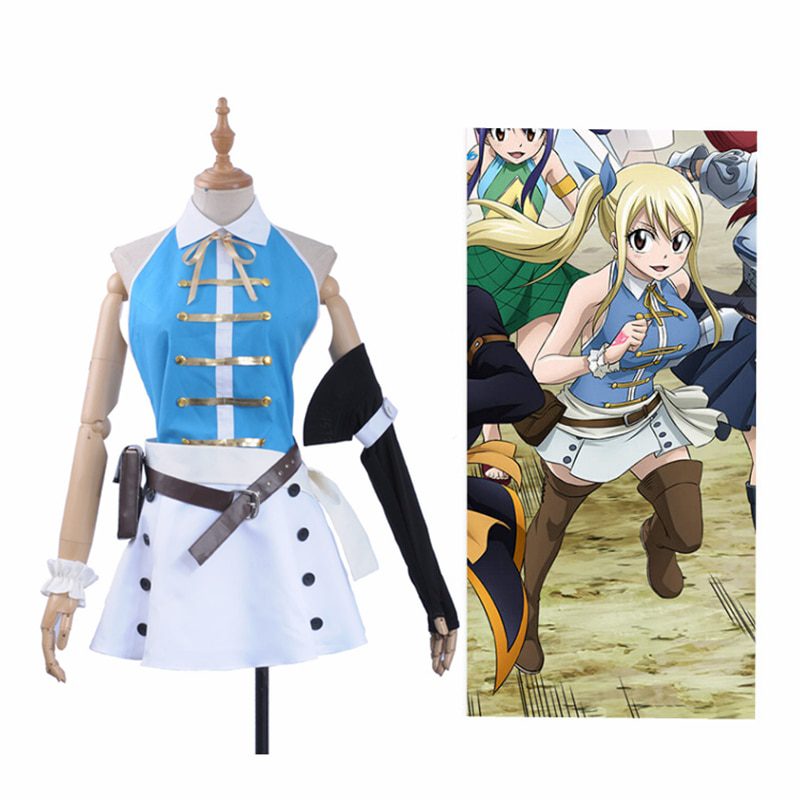Anime Fairy Tail Lucy Heartfilia Cosplay Costume Dress