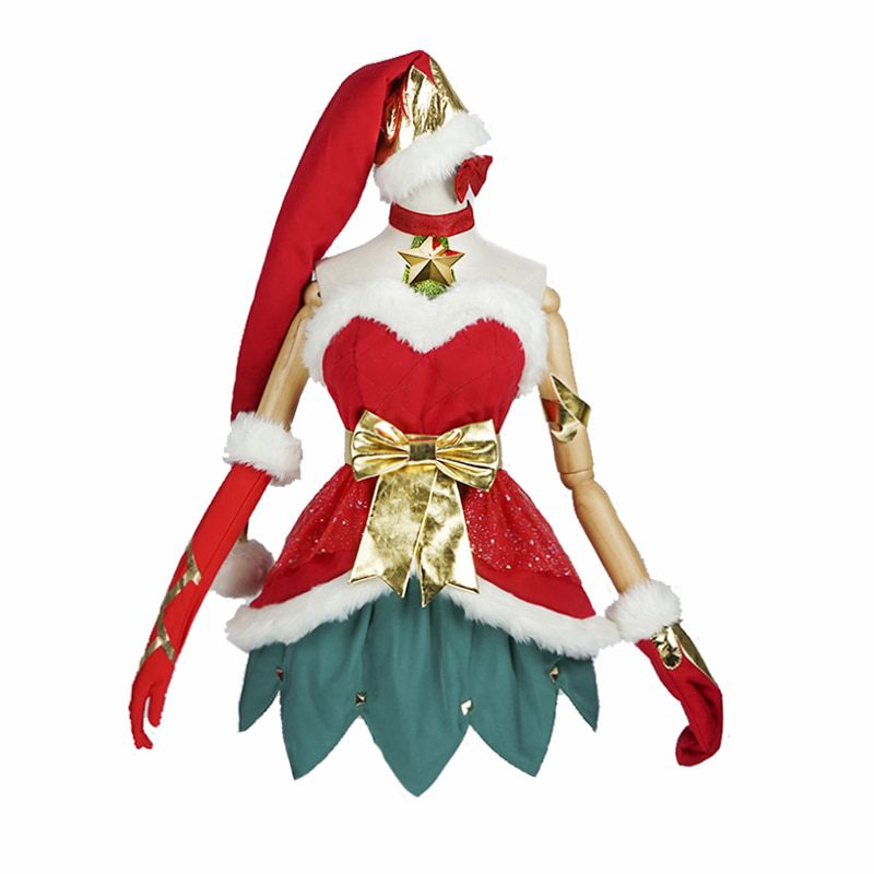 GamesLOL Jinx the Loose Cannon Ice Snow Festival Christmas CostumesXMAS Boob Tube Uniform
