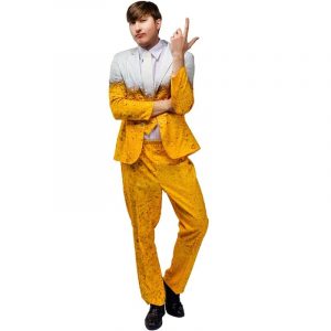 Yellow Beer Party Oktoberfest Adult Suit Costume for Men