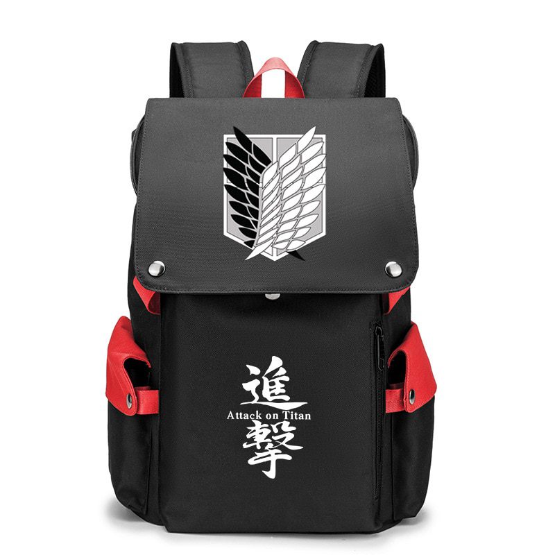 Anime Backpack Attack On Titan Cartoon Laptop Bags Bookbags Daily Bagpack Large Capacity Travel Rucksack