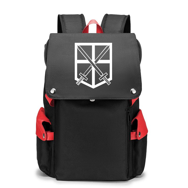 Anime Backpack Attack On Titan Cartoon Laptop Bags Bookbags Daily Bagpack Large Capacity Travel Rucksack