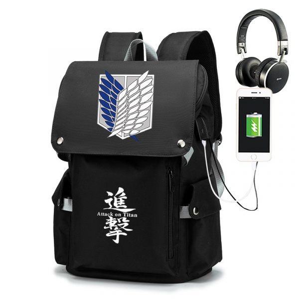 Anime Backpack Attack On Titan Cartoon Laptop Bags Bookbags Daily Bagpack Large Capacity Travel Rucksack